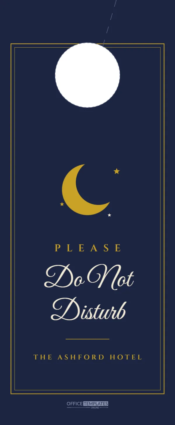 Hotel Do Not Disturb and Make Up Room Door Hanger – Two-Sided Classic