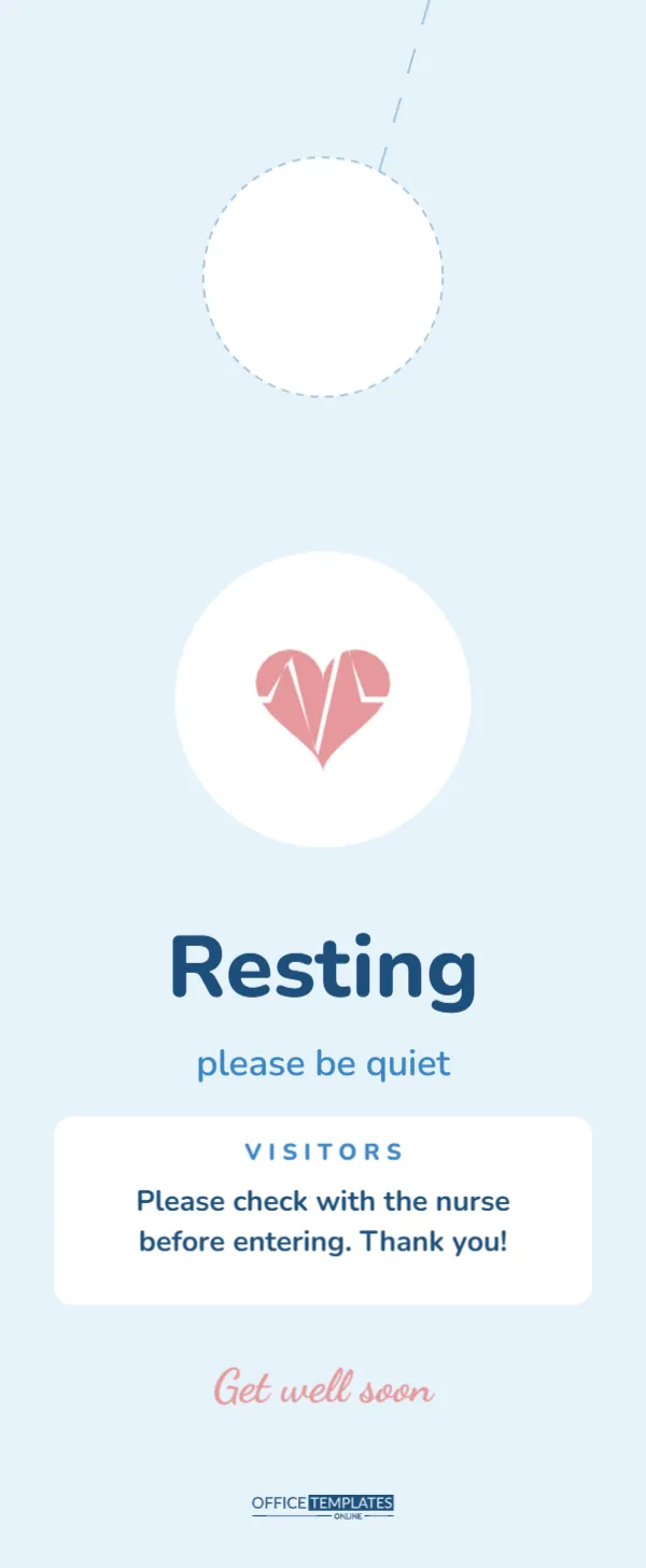 Patient Resting Door Hanger for Hospital Rooms and Home Care
