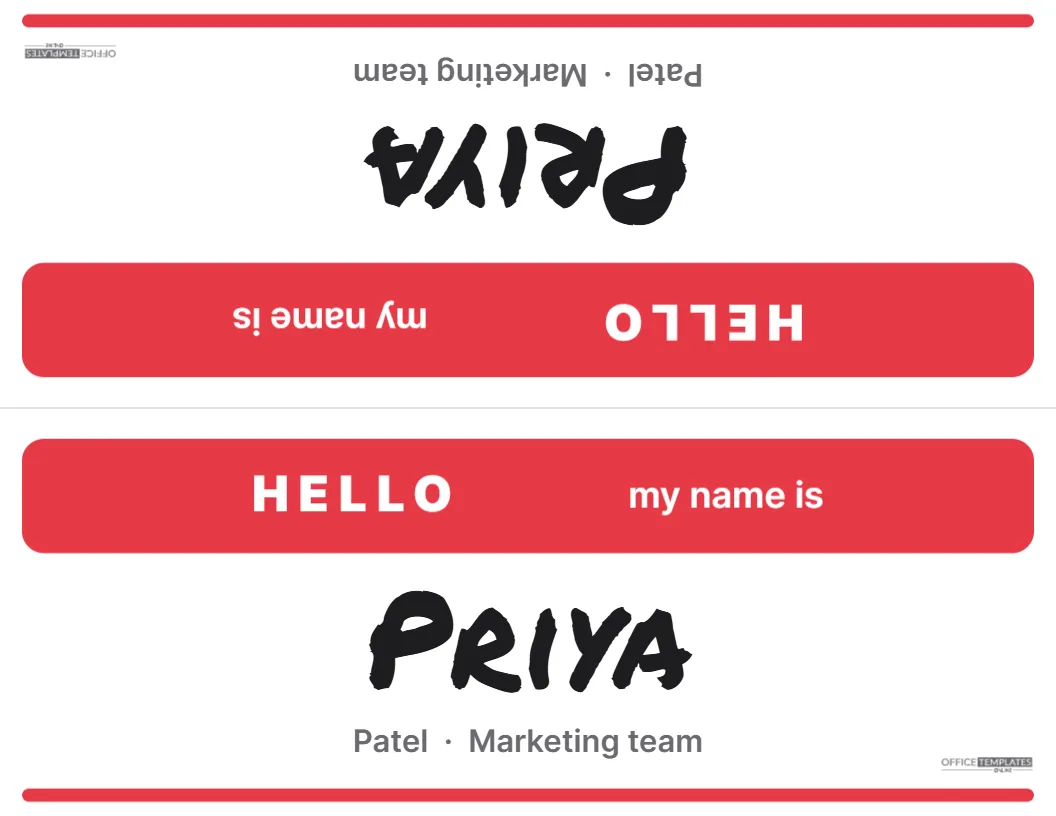 “Hello My Name Is” Name Tent for Workshops and Classrooms