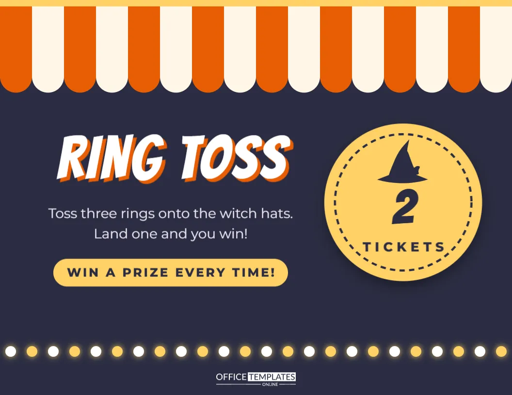 Halloween Carnival Booth Signs – Ring Toss, Face Painting and More