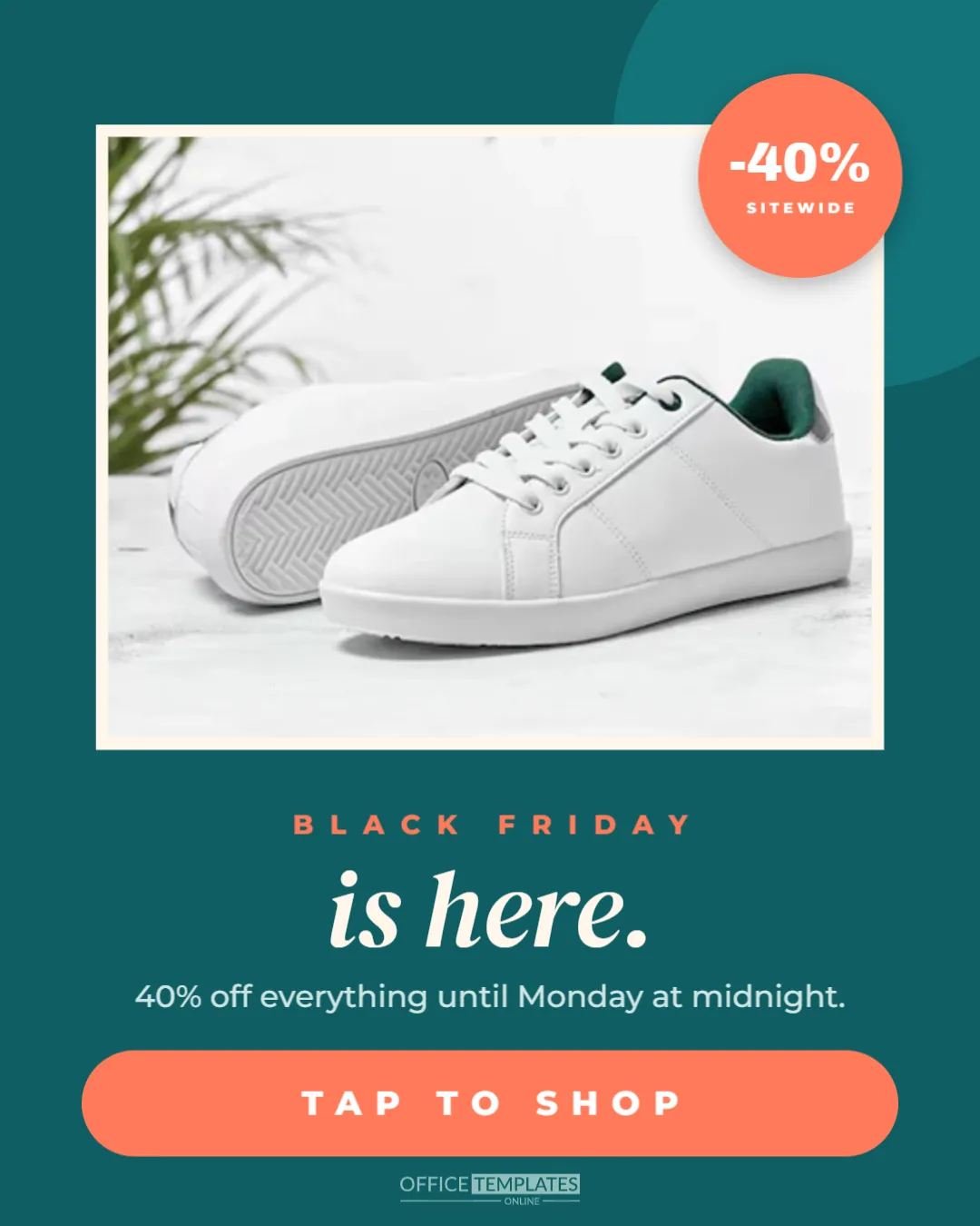 Black Friday Mobile Website Banner, Phone-First Design (1080 x 1350) – free editable Black Friday template