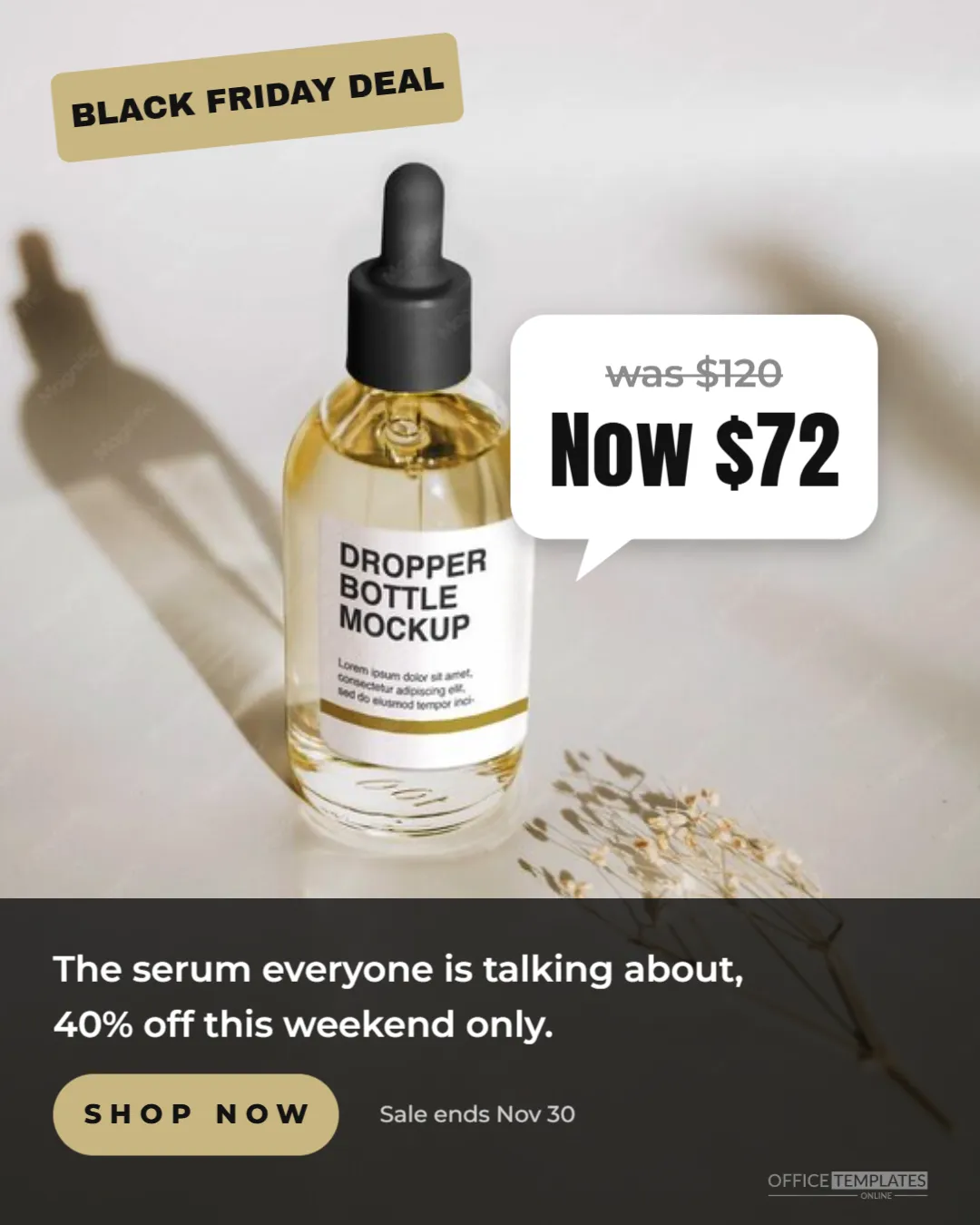 Black Friday Instagram Sponsored Ad Template, Creator Style